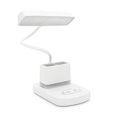 Гнучка настільна лампа BKL-L9 з органайзером, 3+ 1режим (білий + теплий білий), сенсорне вмикання, вбудований