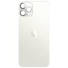 Задня кришка (скло) iPhone 11 Pro Max silver (big hole) (оригінал завод)