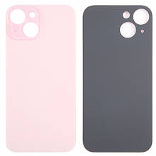 Задня кришка (скло) iPhone 15 Plus pink (big hole) (оригінал завод)