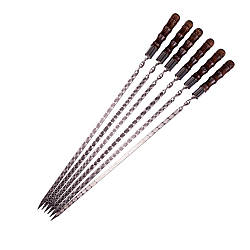 Шампури 3 мм для шашлику 6 шт Бамбук 45 см Gorillas BBQ SKK88