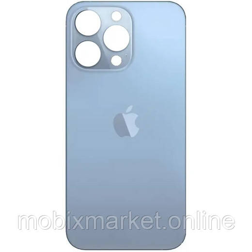 Задня кришка (скло) iPhone 13 Pro Max sierra blue (big hole) (оригінал завод)