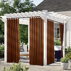 Вулична штора для веранд та альтанок з Оксфорда (2 х 1.45 м) Коричневий