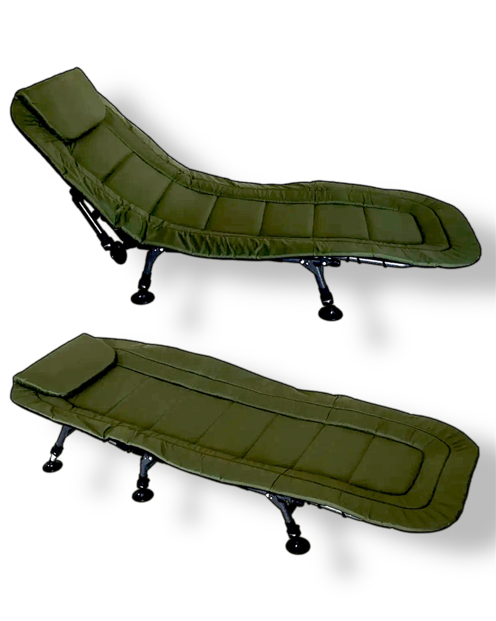 Ліжко розкладушка туристичне міцне Novator Vario Bad-1 185х62 см, хакі, фото 1