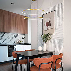 Бронзова кільцева світлодіодна подвійна люстра 80+100см «Circle» (52-9832-2A BRONZE LED (800+1000)), фото 4