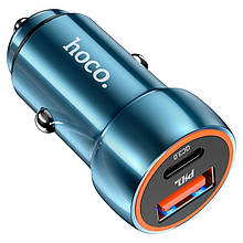 АЗП HOCO Z46A Blue whale 1USB 3A 18W QC3.0  + PD 1Type-C 20W blue