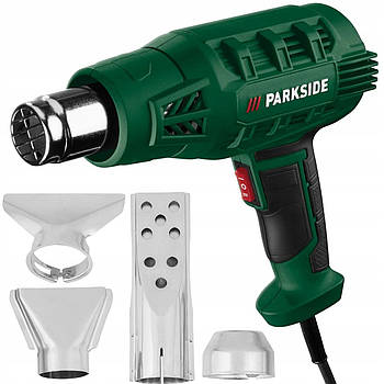 Будівельний фен Parkside PHLG 2000 F5 - 2000 Вт, 350/600 °C, 4 насадки, довжина шнура 4 м