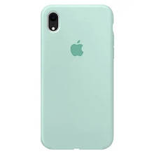 Silicone case for iPhone XR (17) turquoise (закритий низ)