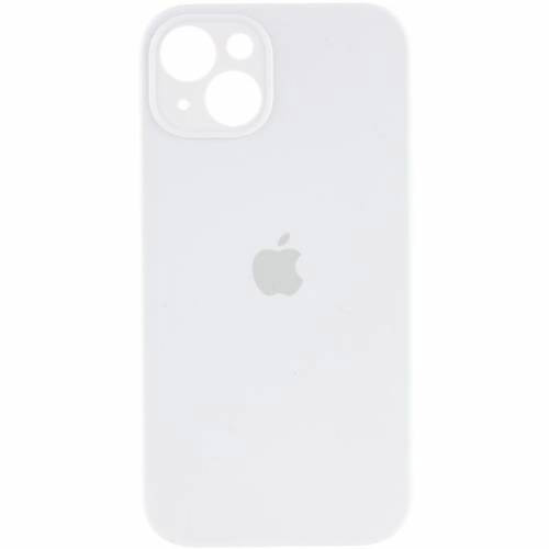 Silicone case for iPhone 14 ( 9) white (закритий низ)