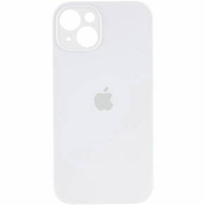 Silicone case for iPhone 14 ( 9) white (закритий низ), фото 1