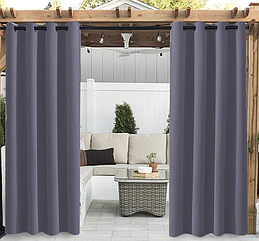 Вулична штора для веранд та альтанок з Оксфорда (2 х 1.45 м) Сірий