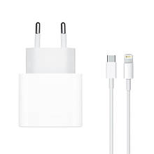 МЗП Apple 20W Type-C + PD кабель Type-C to Lightning, білий