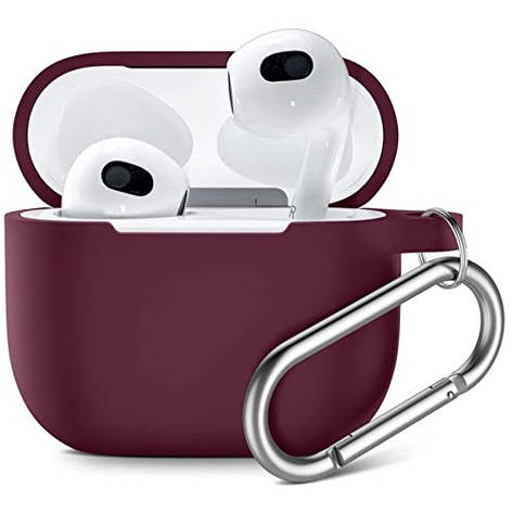 Silicone case for AirPods 3 Wine Red, фото 1