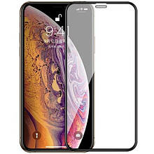 Скло iPhone XS Max (2018)/11 Pro Max 6.5 (0.3 мм, 5D/10D, чорне) ТОП без упаковки