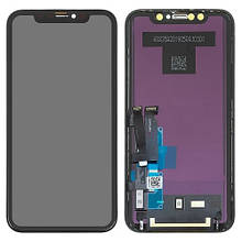 Дисплей iPhone XR в зборі з сенсором та рамкою black (JK in- cell TFT AAAAA+)