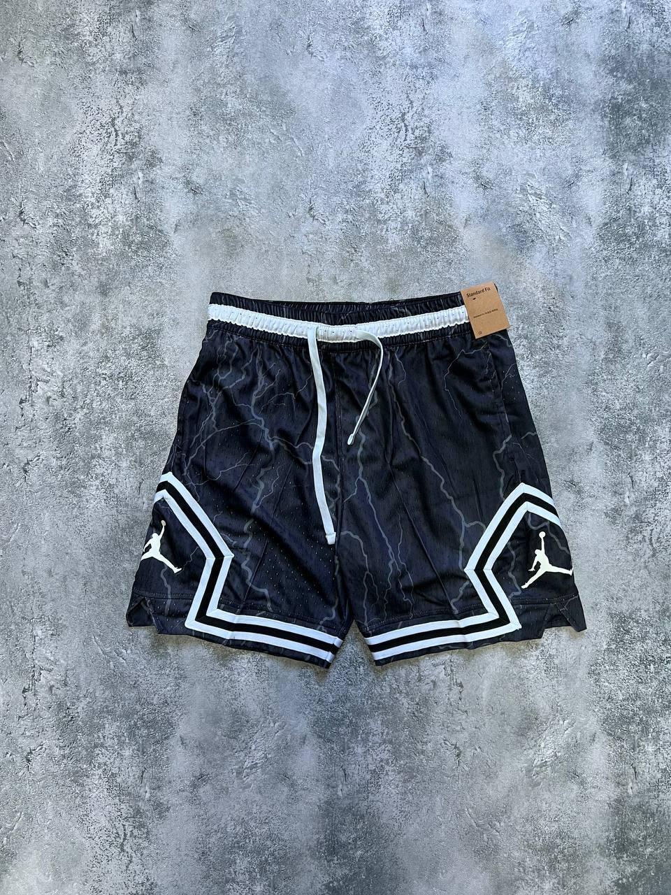 Літні чоловічі спортивні шорти Jordan Diamond Dri-Fit Graphite шорти Графіт Джордан з кишенями 100% поліестер