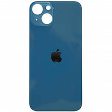 Задня кришка (скло) iPhone 13 blue (big hole)
