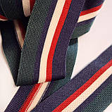 Трикотажна тасьма лампас 3,5см смугаста різнокольорова, фото 6