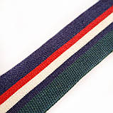 Трикотажна тасьма лампас 3,5см смугаста різнокольорова, фото 2