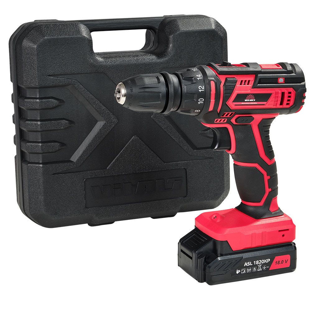 Дриль-шурупокрут акумуляторний Vitals AU 18/2KP QC, фото 1