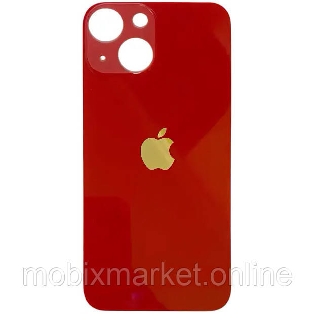 Задня кришка (скло) iPhone 13 mini red (big hole)