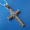 Срібний хрестик з фіанітами, 5 грамів, фото 6