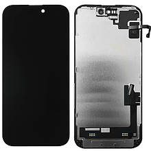 Дисплей iPhone 15 в зборі з сенсором та рамкою black (знятий оригінал)