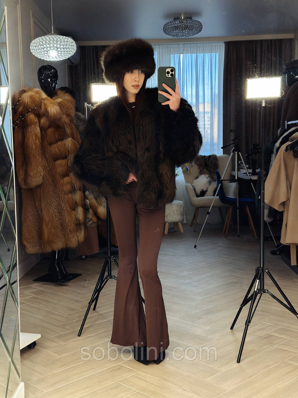 Шубка з хутра Чорнобурки в наявності, фото 1
