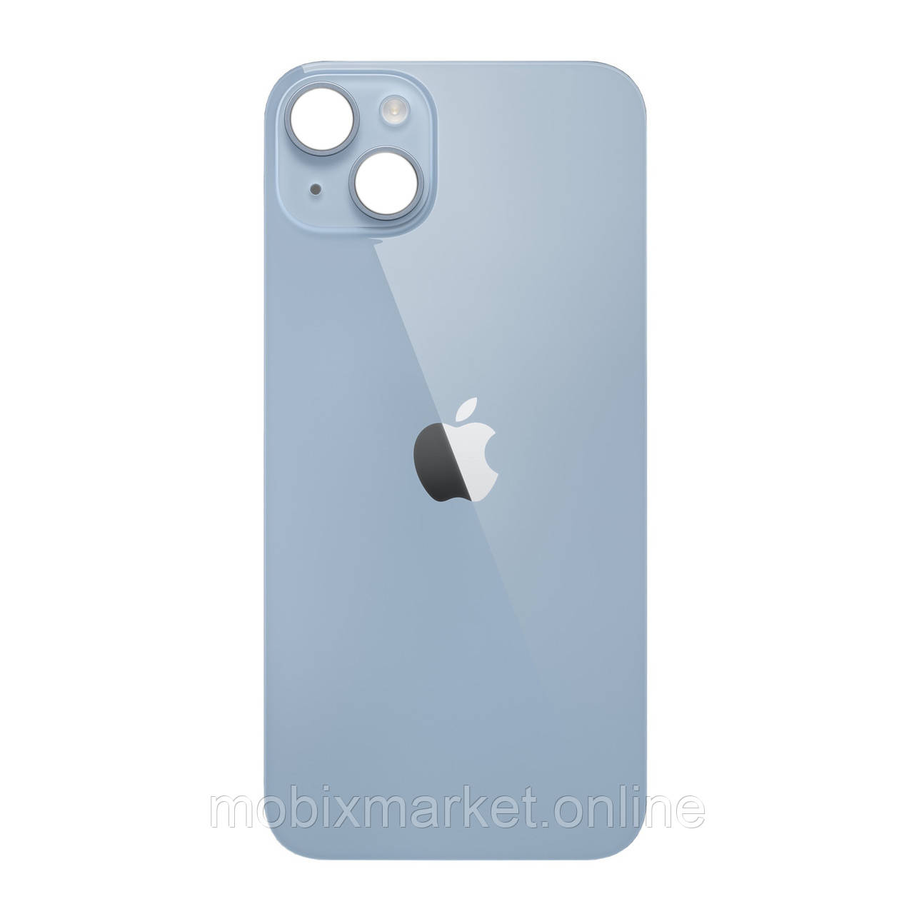 Задня кришка (скло) iPhone 14 blue (big hole)