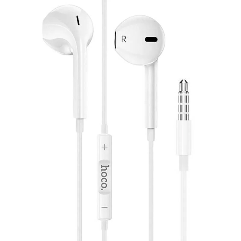 Навушники HOCO M80 Original series earphones mini- jack white (with mic)