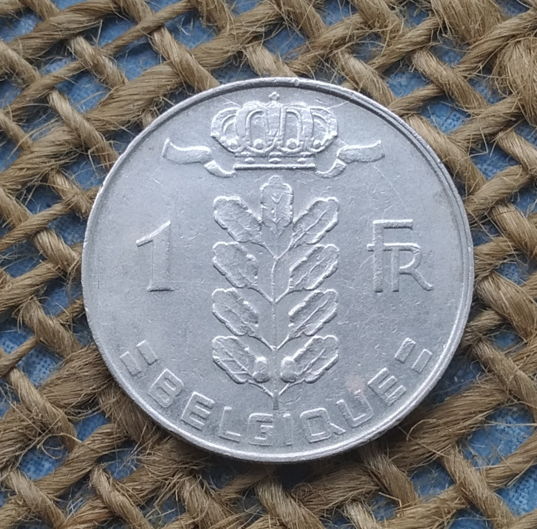 1 франк 1977 року. Бельгiя