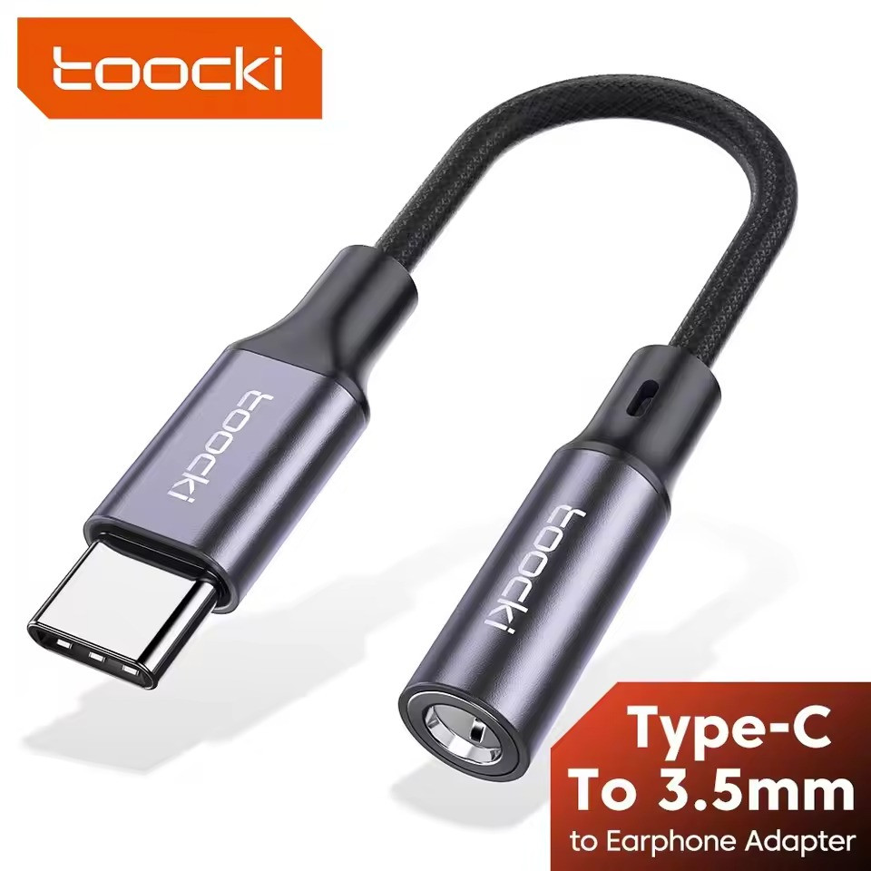 Адаптер Type-C на 3,5 мм для навушників Toocki | кабель – перехідник |, фото 1