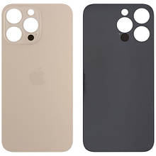 Задня кришка (скло) iPhone 14 Pro gold (big hole) (оригінал завод)