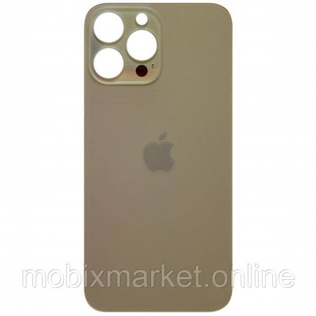 Задня кришка (скло) iPhone 13 Pro Max gold (big hole)