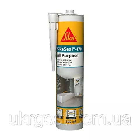Силіконовий герметик Sikaseal-170 All Purpose Прозорий 300 мл (786264) (заміна Sika Sanisil)