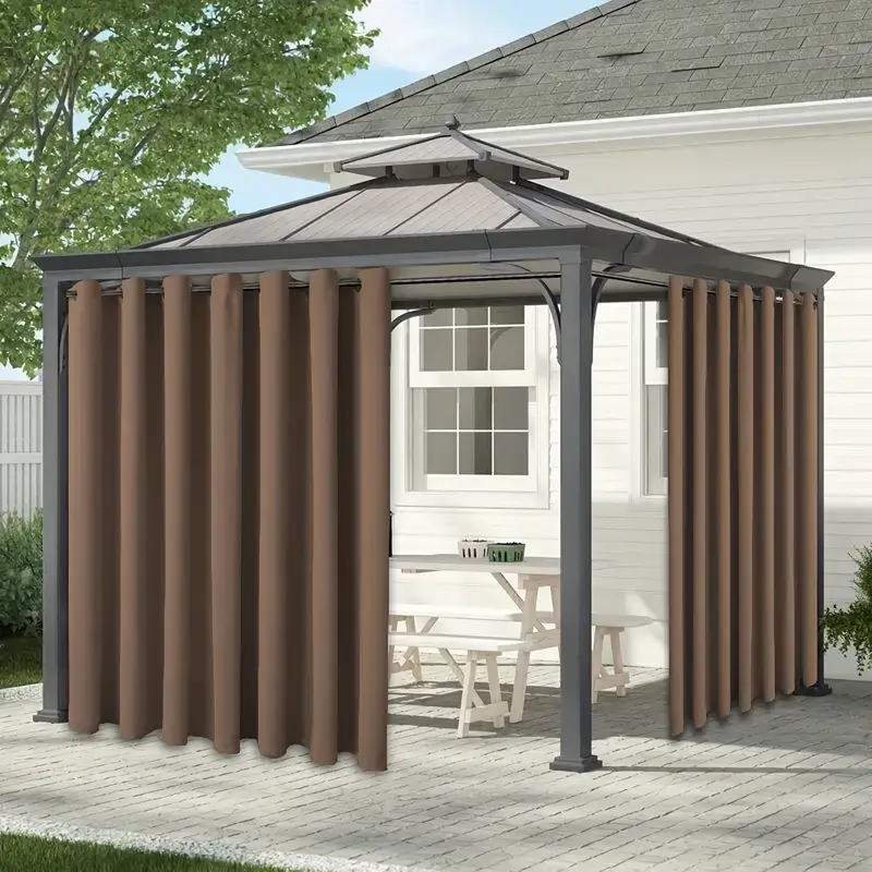 Вуличні штори для терас та веранд від дощу та сонця (2.2 х 1.45м) Коричневий