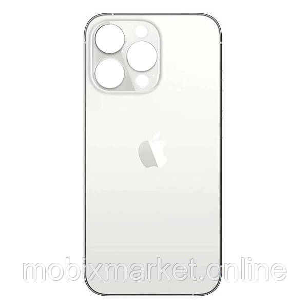 Задня кришка (скло) iPhone 13 Pro Max silver (big hole)