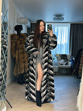 Шуба преміум класу з хутра Шиншили