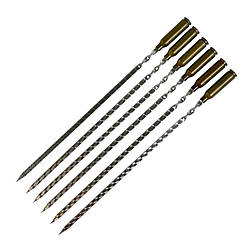 Шампура на подарунок із гільзою 6 шт 45 см Gorillas BBQ SKK90