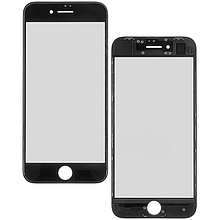 Скло корпусу iPhone 6S з OCA-плівкою та рамкою black (оригінал)