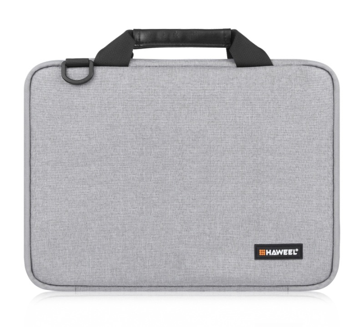 Сумка подвійна для ноутбука сіра 15,6" 180° Haweel 2169 чохол-папка для ноутбуку 15 дюймів на 2 відділення сірий, фото 1