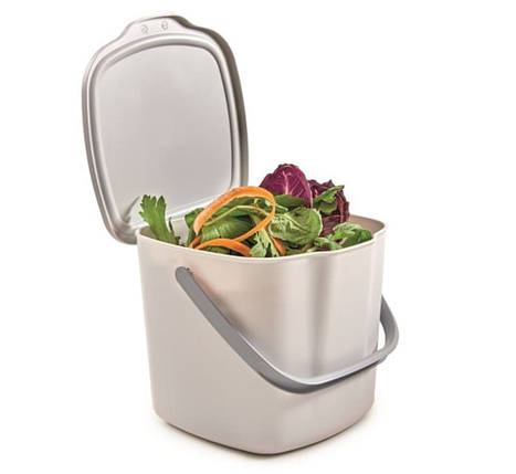 Контейнер для сміття з кришкою та ручкою Snips Kitchen Compost Bin, 3 л, білий, фото 1