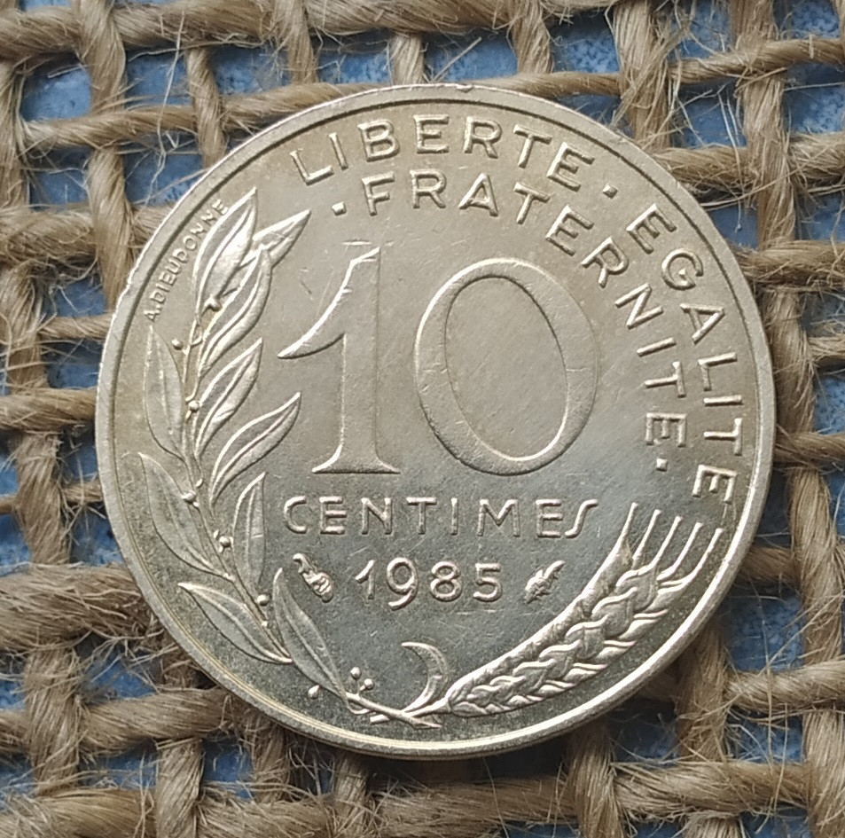 10 сантимiв 1985 року францiя