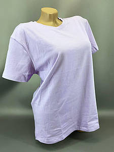 Стильна однотонна футболка приталеного пошиття Розмір М(46-48) унісекс