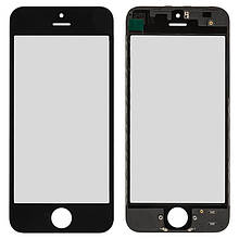 Скло корпусу iPhone 5 з OCA-плівкою та рамкою black