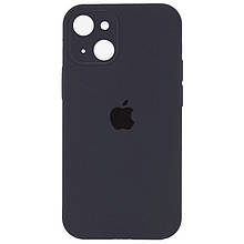 Silicone case for iPhone 14 (15) dark grey (закритий низ)