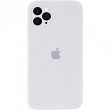 Silicone case for iPhone 11 Pro Max ( 9) White (квадратний) square side
