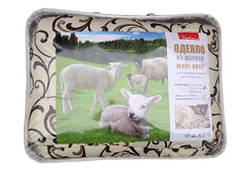 Ковдра вовняна "Чарівний сон", подвійна (180х210см), забарвлення в асортименті