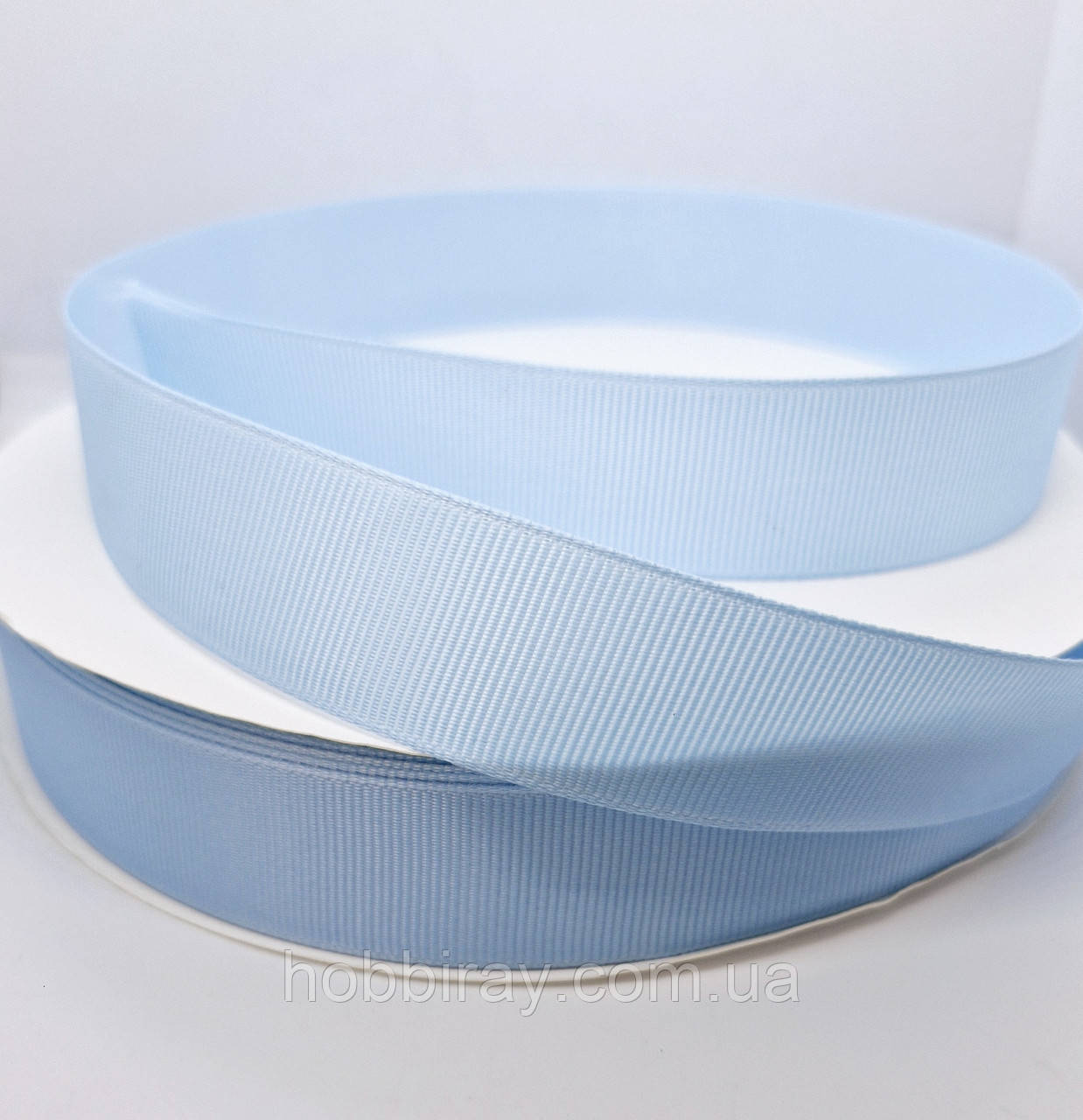 Стрічка репсова 2,5 см. Ціна за 1 метр. Колір блакитний., фото 1