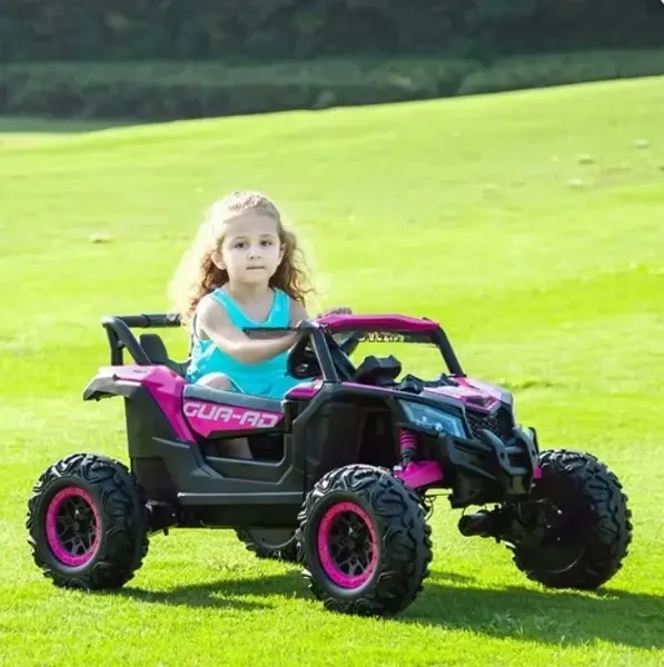 Дитячий електромобіль на акумуляторі Багі M 6070 з пультом радіокерування для дітей 3-8 років Рожевий, фото 1