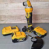 Професійна акумуляторна шліфмашина DeWalt DCG406Nt в кейсі Кутова АКБ болгарка 48V 6.0AH, фото 5